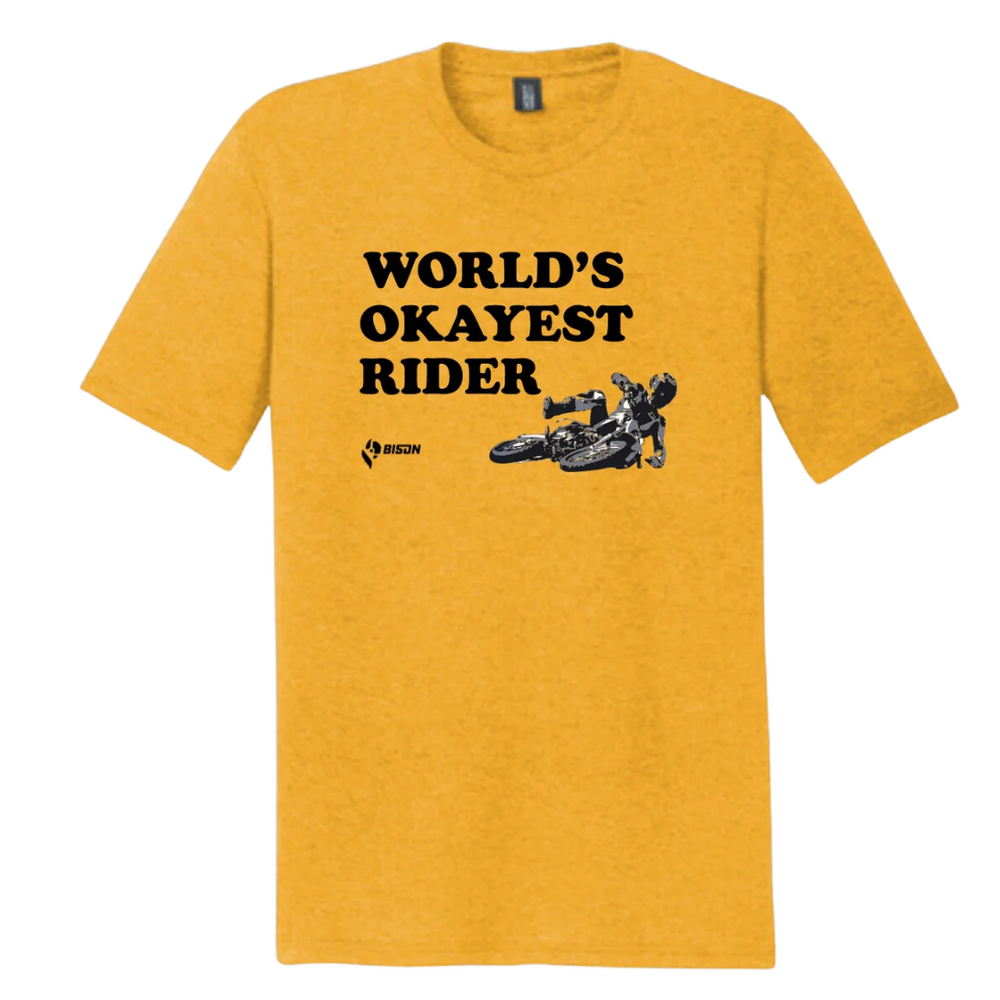 
                      
                        Bison World's Okayest Rider T-Shirt
                      
                    