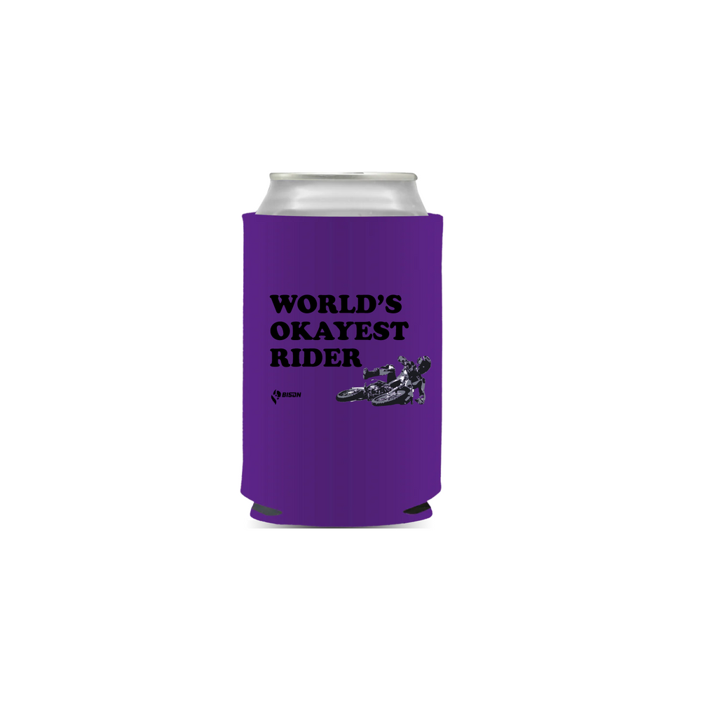 
                      
                        Bison World's Okayest Rider Can Cooler
                      
                    