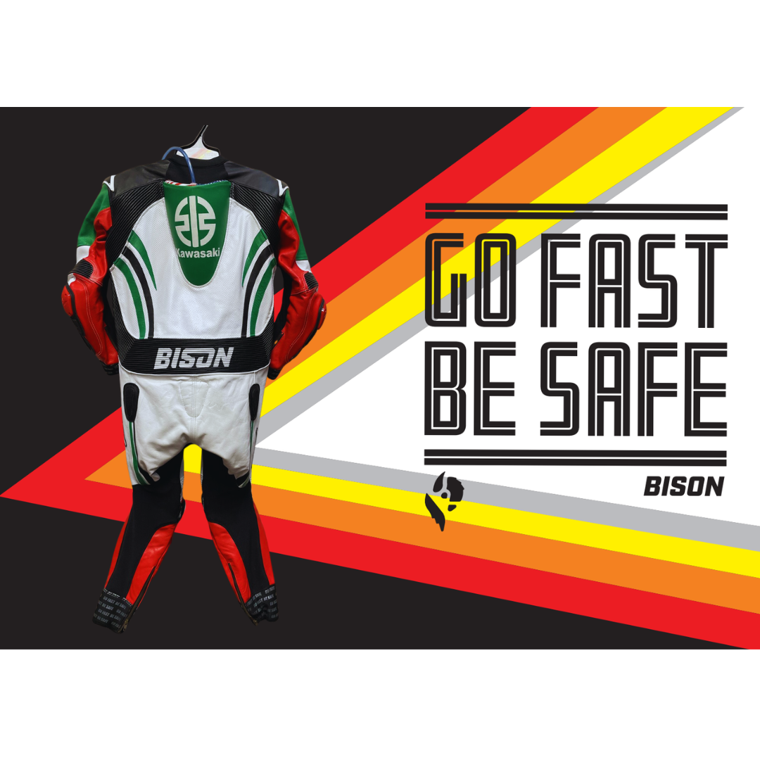 Bison Thor.1 One Piece Cowhide Motorcycle Racing Suit