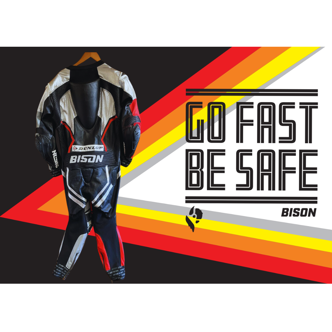 Bison Thor.1 One Piece Cowhide Motorcycle Racing Suit