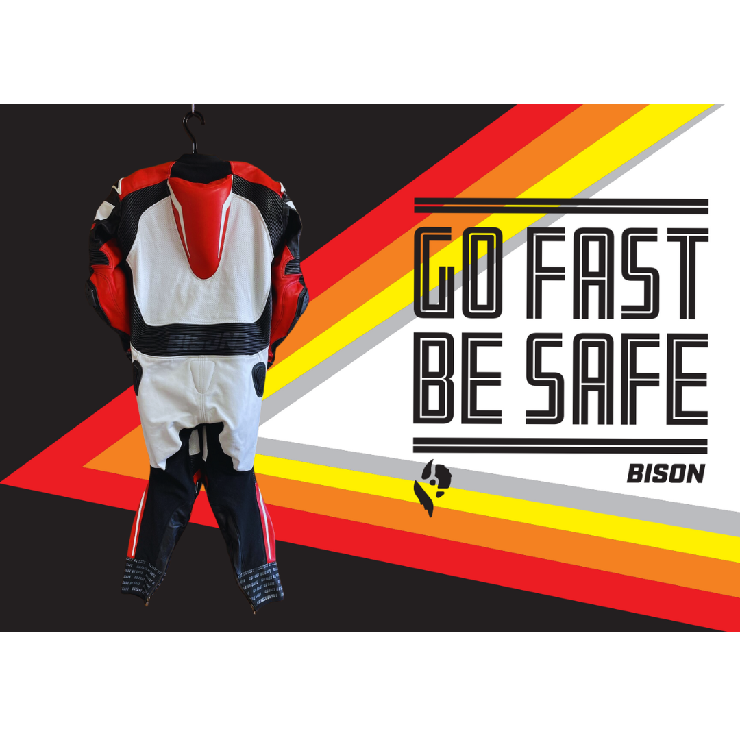 Bison Thor.1 One Piece Cowhide Motorcycle Racing Suit