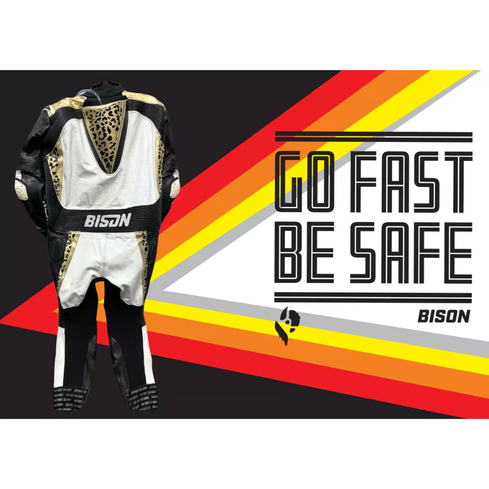 Bison Thor.1 One Piece Cowhide Motorcycle Racing Suit