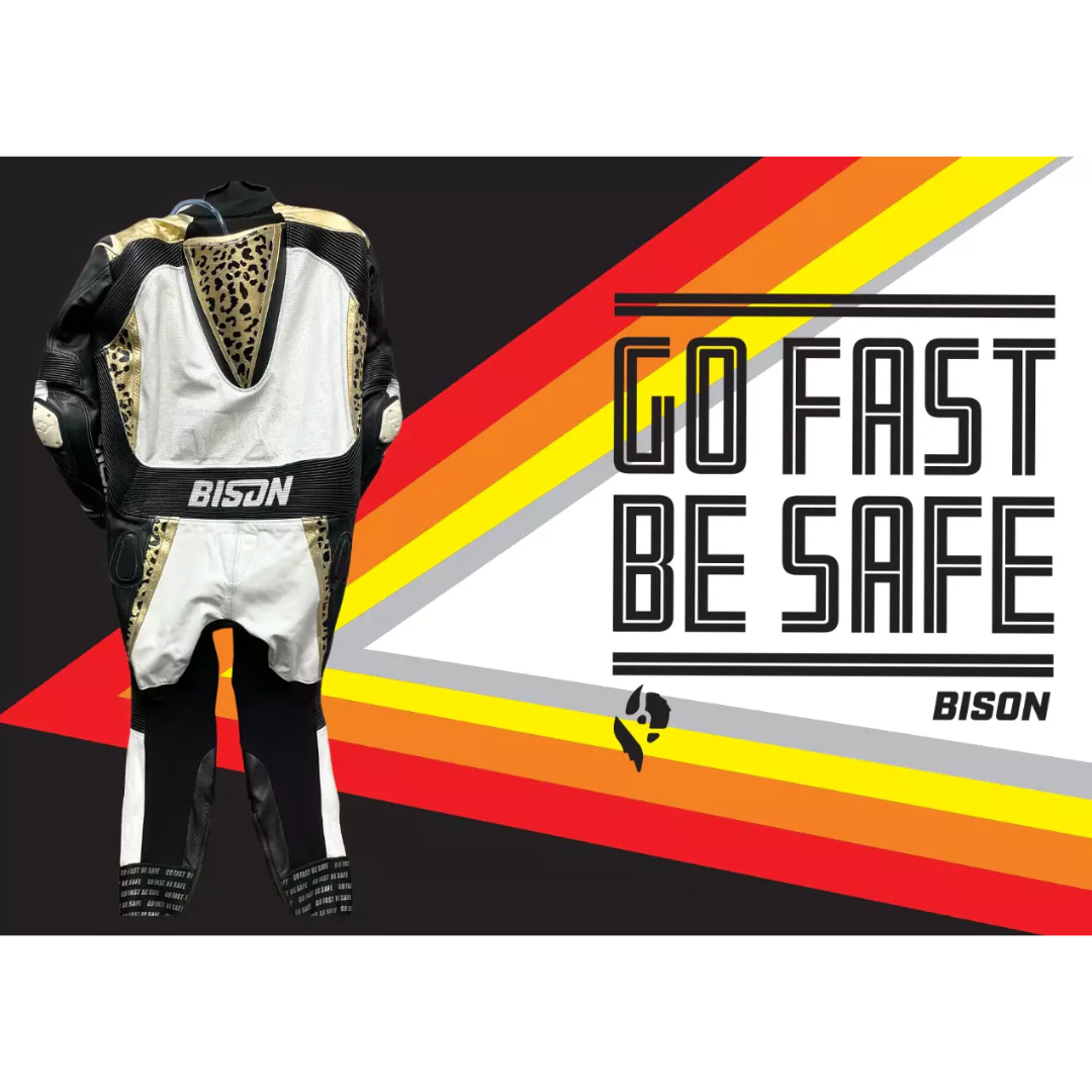 Bison Thor.1 One Piece Cowhide Motorcycle Racing Suit