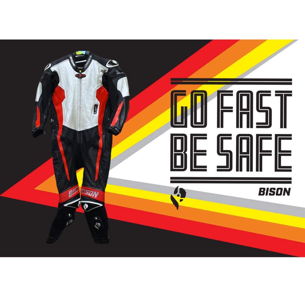 Bison Thor.2 One Piece Cowhide Motorcycle Racing Suit