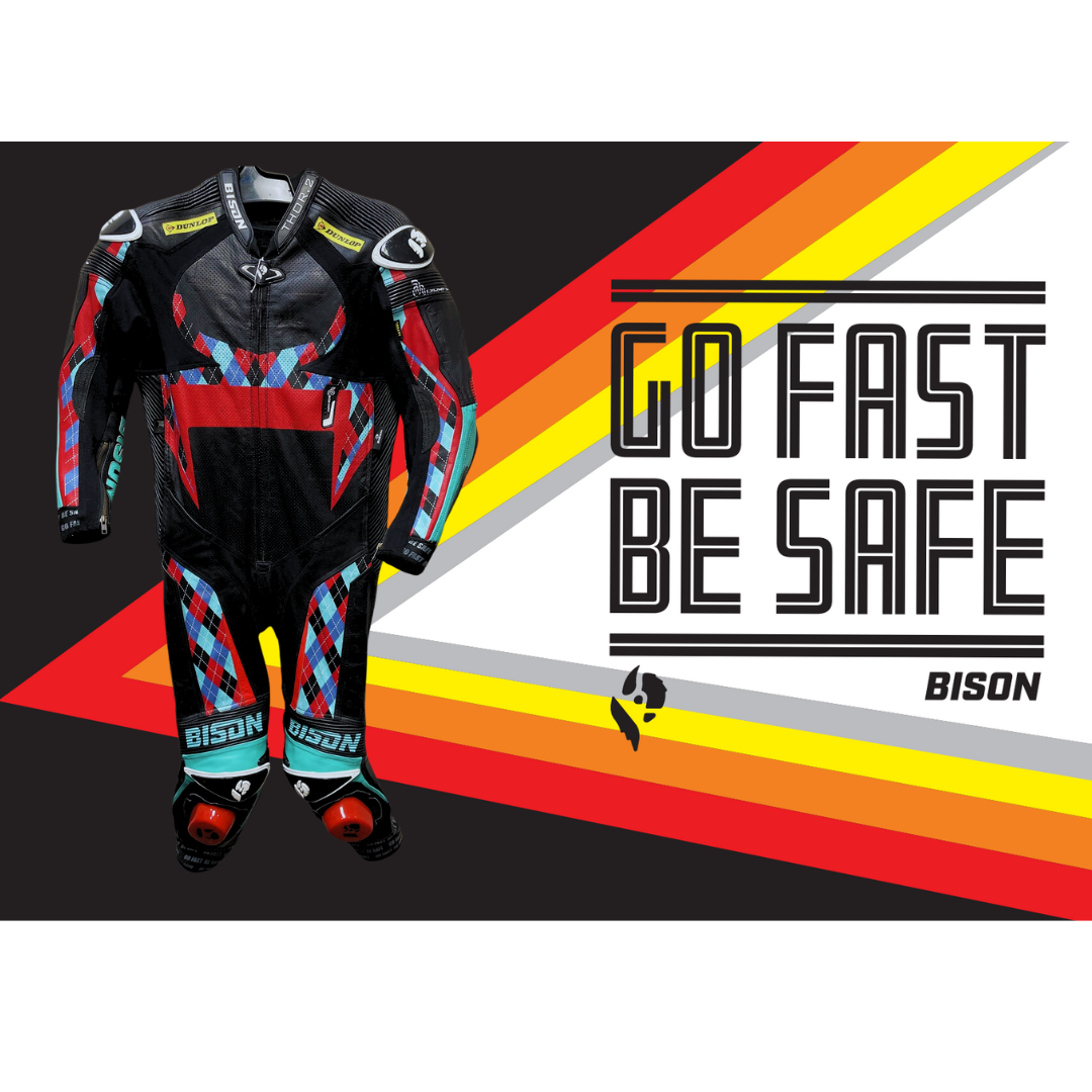 Bison Thor.2 One Piece Cowhide Motorcycle Racing Suit