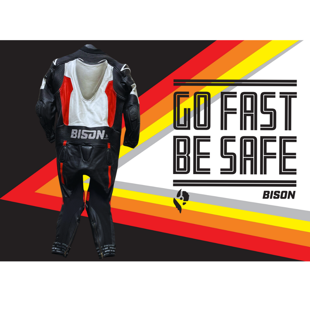 Bison Thor.2 One Piece Cowhide Motorcycle Racing Suit