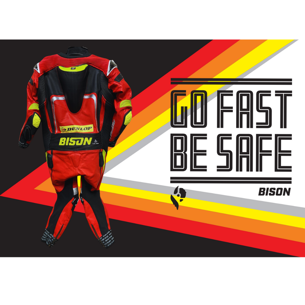Bison Thor.2 One Piece Cowhide Motorcycle Racing Suit