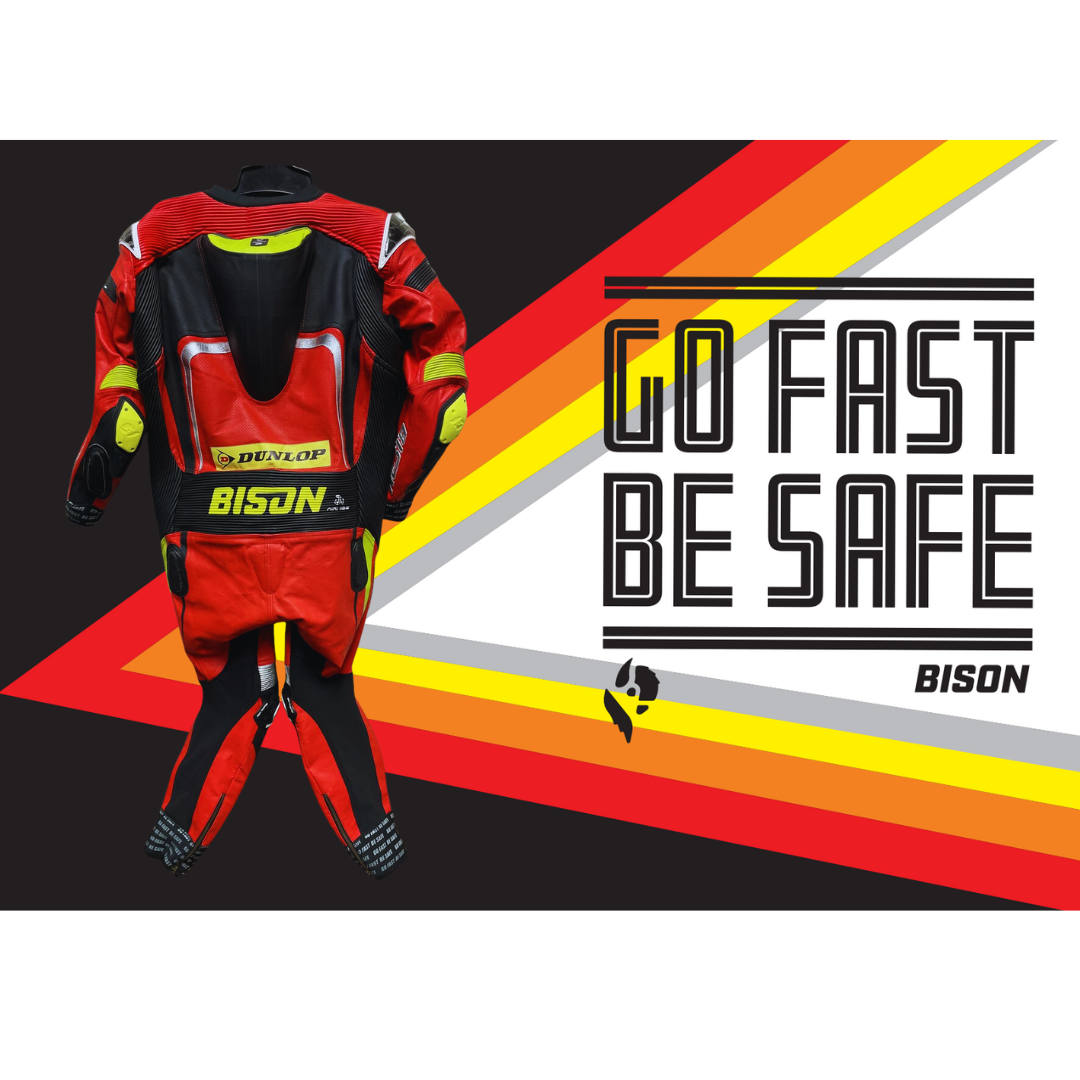 Bison Thor.2 One Piece Cowhide Motorcycle Racing Suit