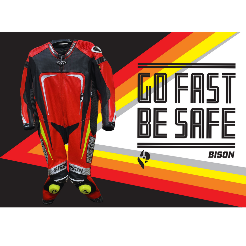 Bison Thor.2 One Piece Cowhide Motorcycle Racing Suit