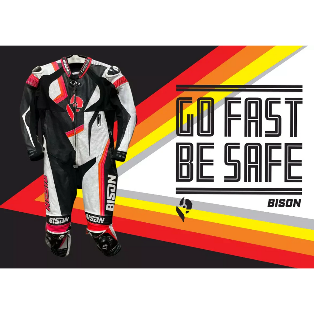 Bison Thor.2 One Piece Cowhide Motorcycle Racing Suit