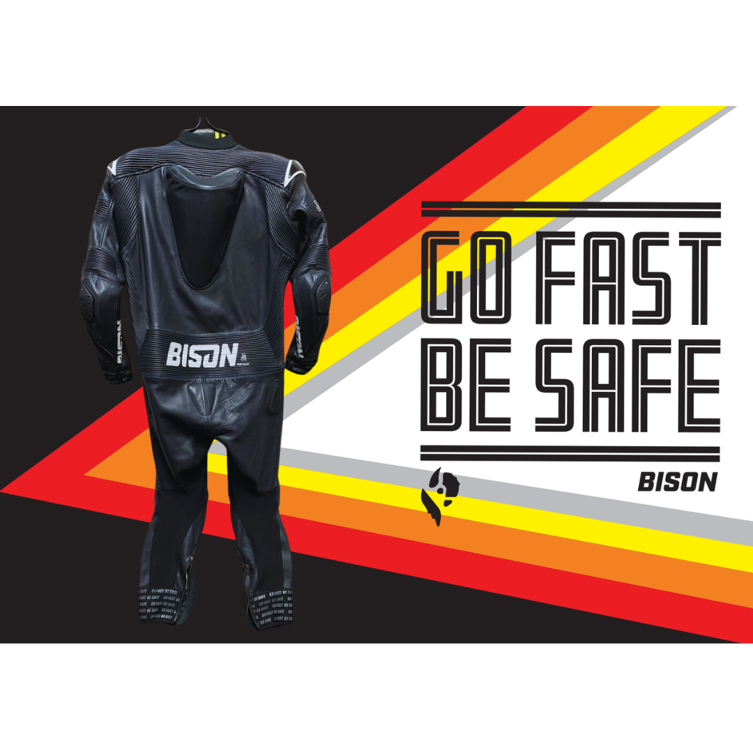 Bison Thor.2 One Piece Cowhide Motorcycle Racing Suit