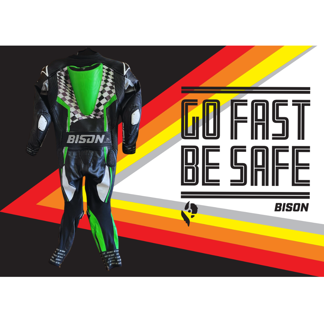 Bison Thor.2 One Piece Cowhide Motorcycle Racing Suit