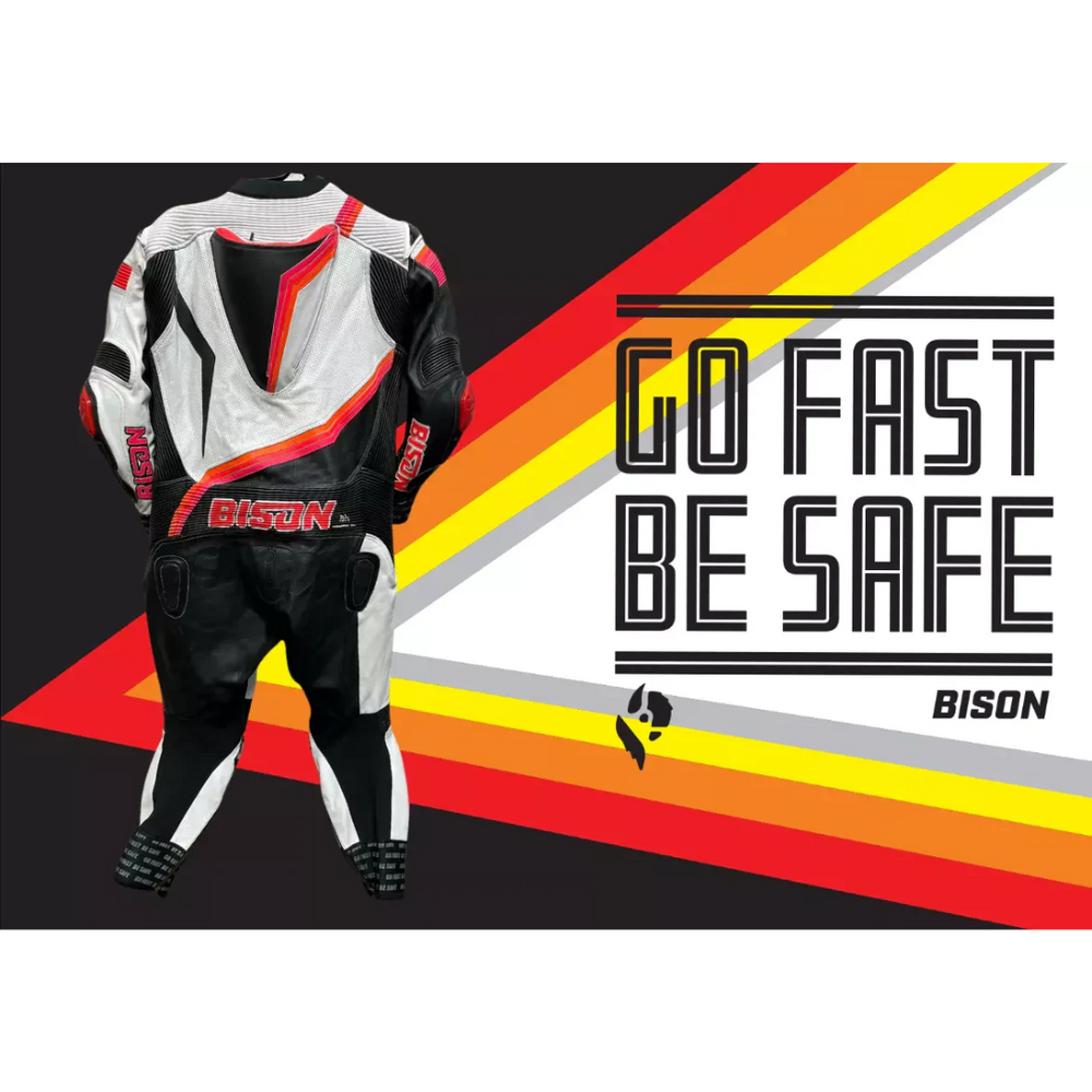 Bison Thor.2 One Piece Cowhide Motorcycle Racing Suit