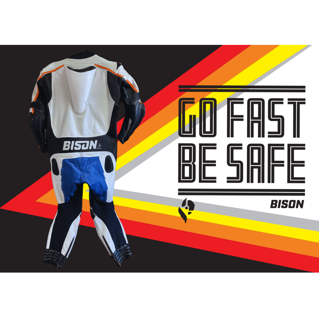 Bison Thor.2 One Piece Cowhide Motorcycle Racing Suit