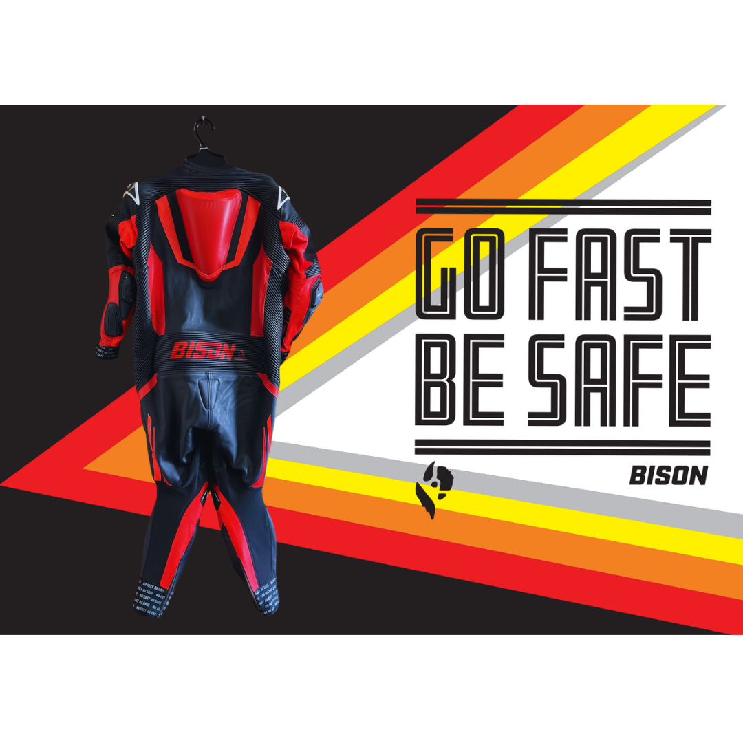 Bison Thor.2 One Piece Cowhide Motorcycle Racing Suit