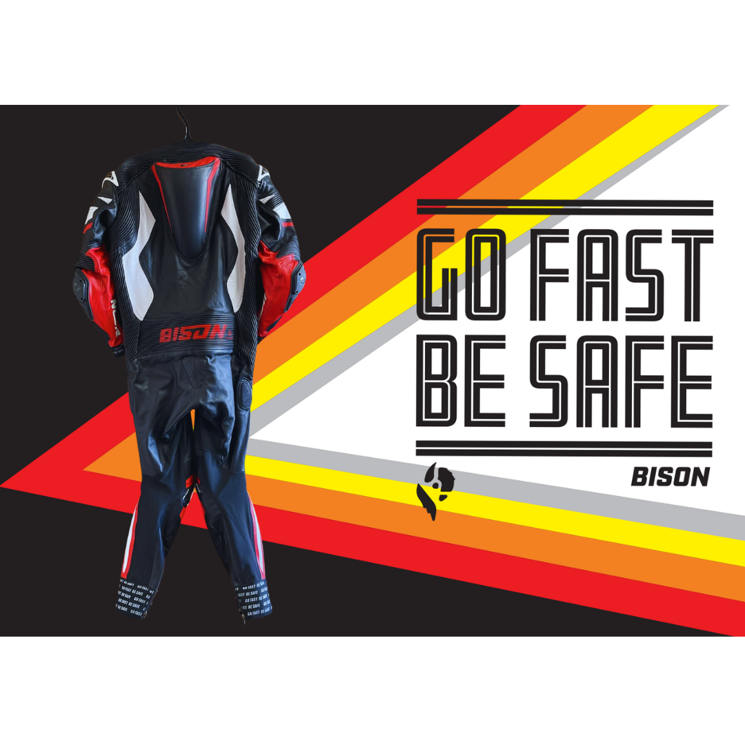Bison Thor.2 One Piece Cowhide Motorcycle Racing Suit