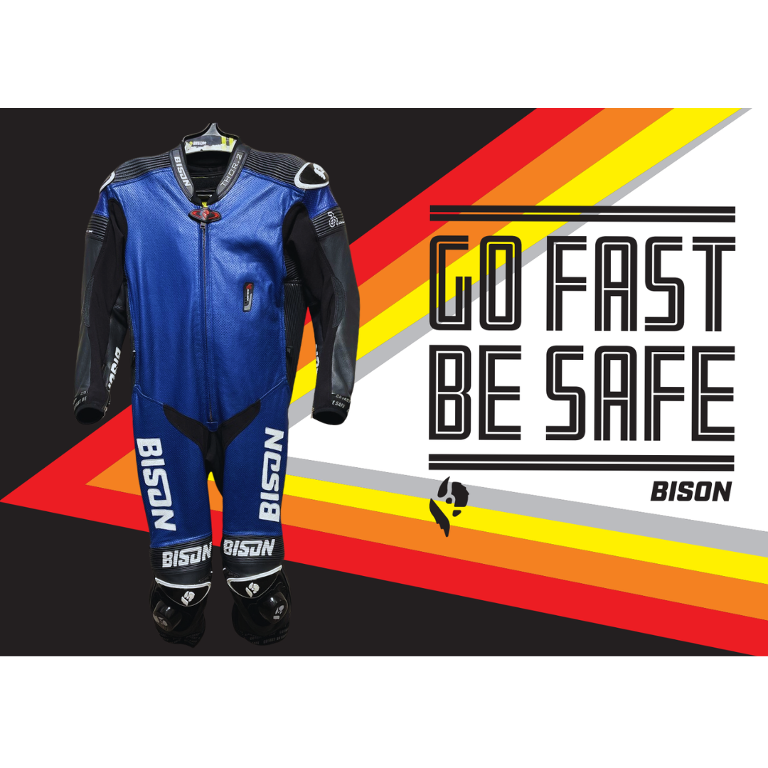 Bison Thor.2 One Piece Cowhide Motorcycle Racing Suit
