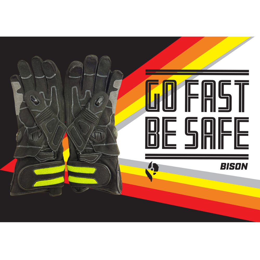Bison Vegan V.1 Custom Motorcycle Racing Gloves
