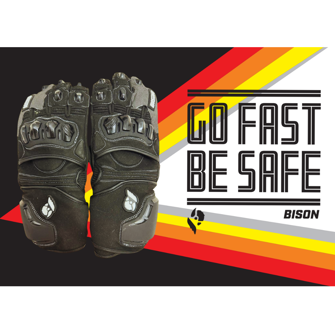 Bison Vegan V.1 Custom Motorcycle Racing Gloves