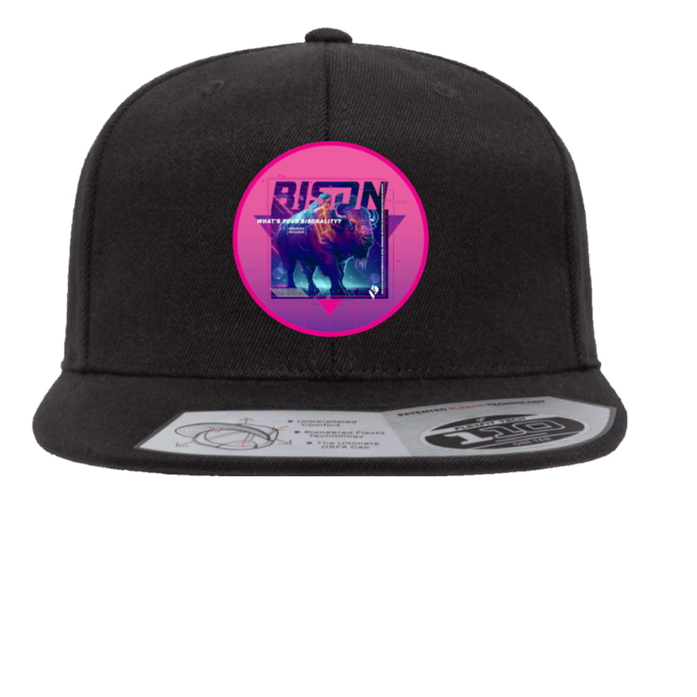 Bison Next Level Flat Bill Snapback Hat