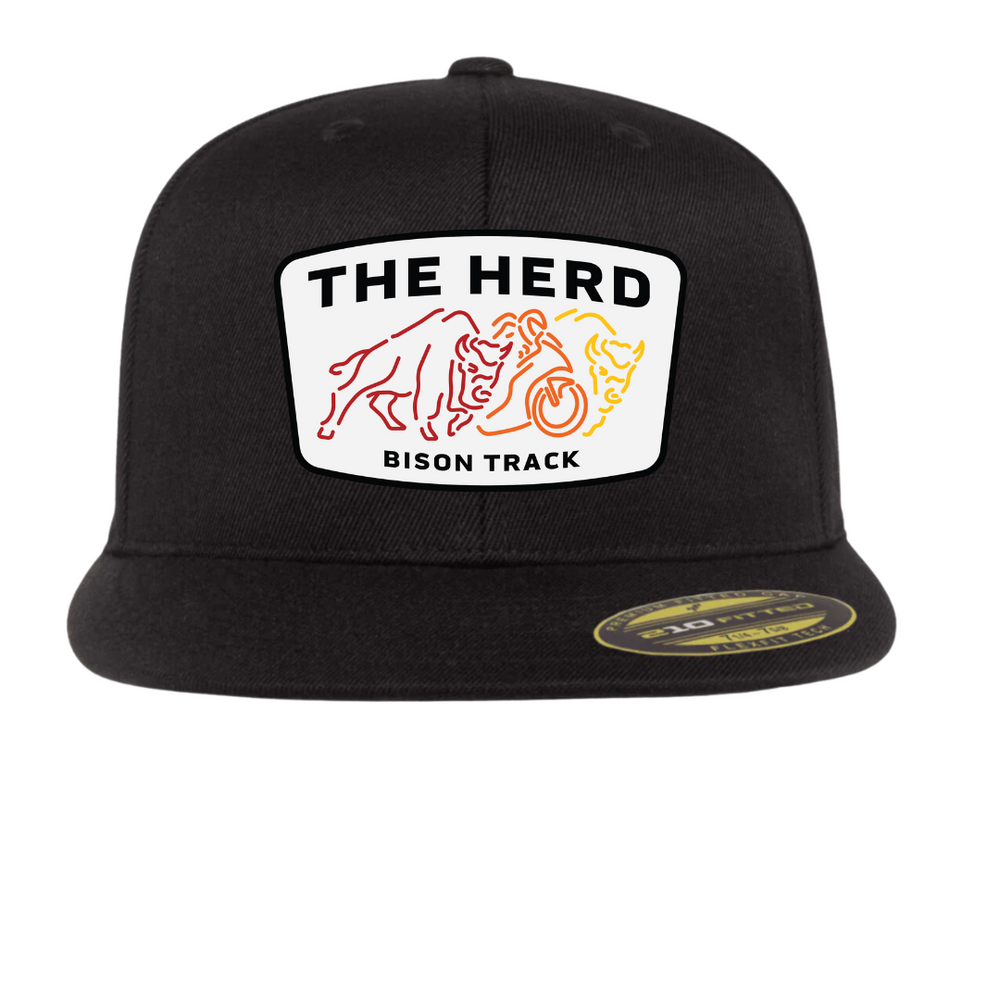 Bison Stampede Flat Bill Fitted Hat