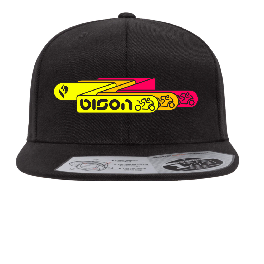 Bison The Grid Flat Bill Snapback Hat