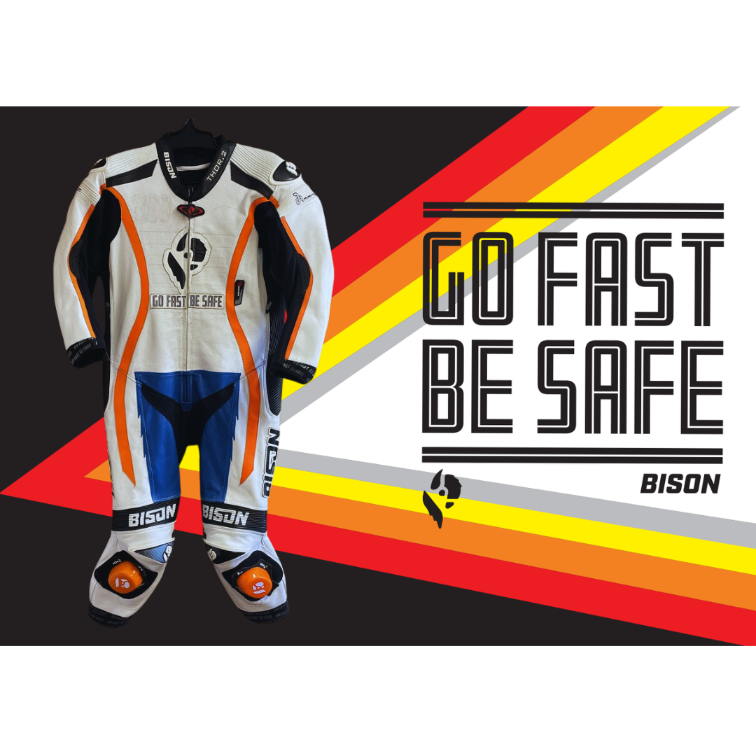 Bison Thor.2 One Piece Cowhide Motorcycle Racing Suit