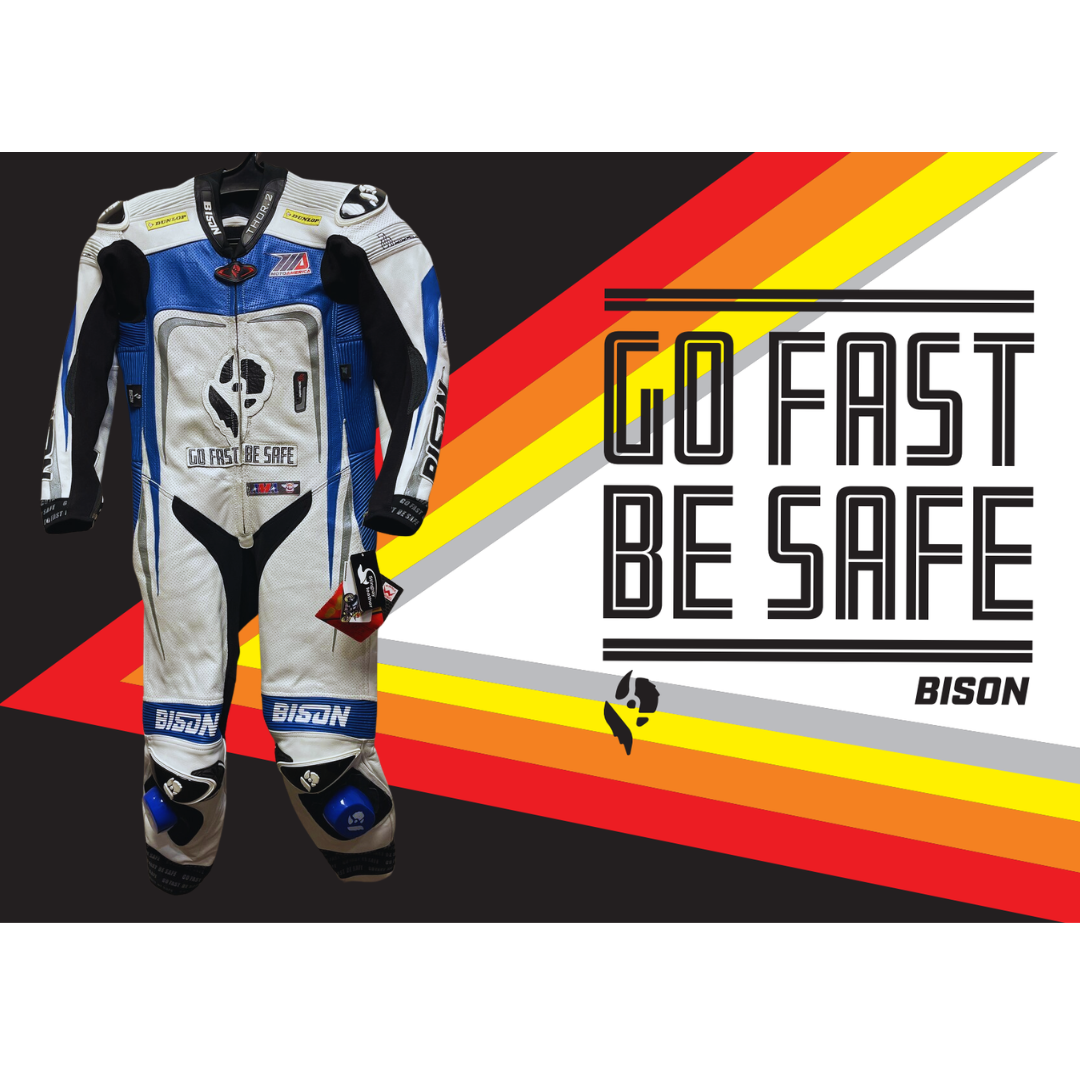 Bison Thor.2 One Piece Cowhide Motorcycle Racing Suit