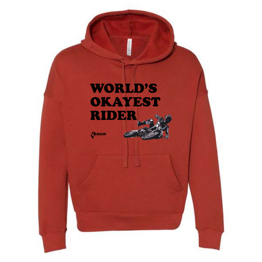 Bison World's Okayest Rider Pullover Hoodie