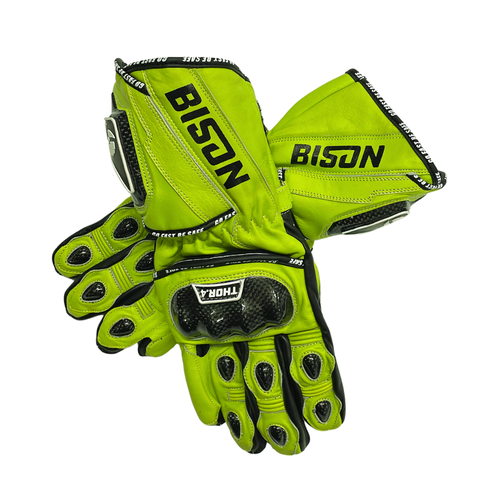 Bison Bright Future Colorway Motorcycle Thor.4 Racing Gloves