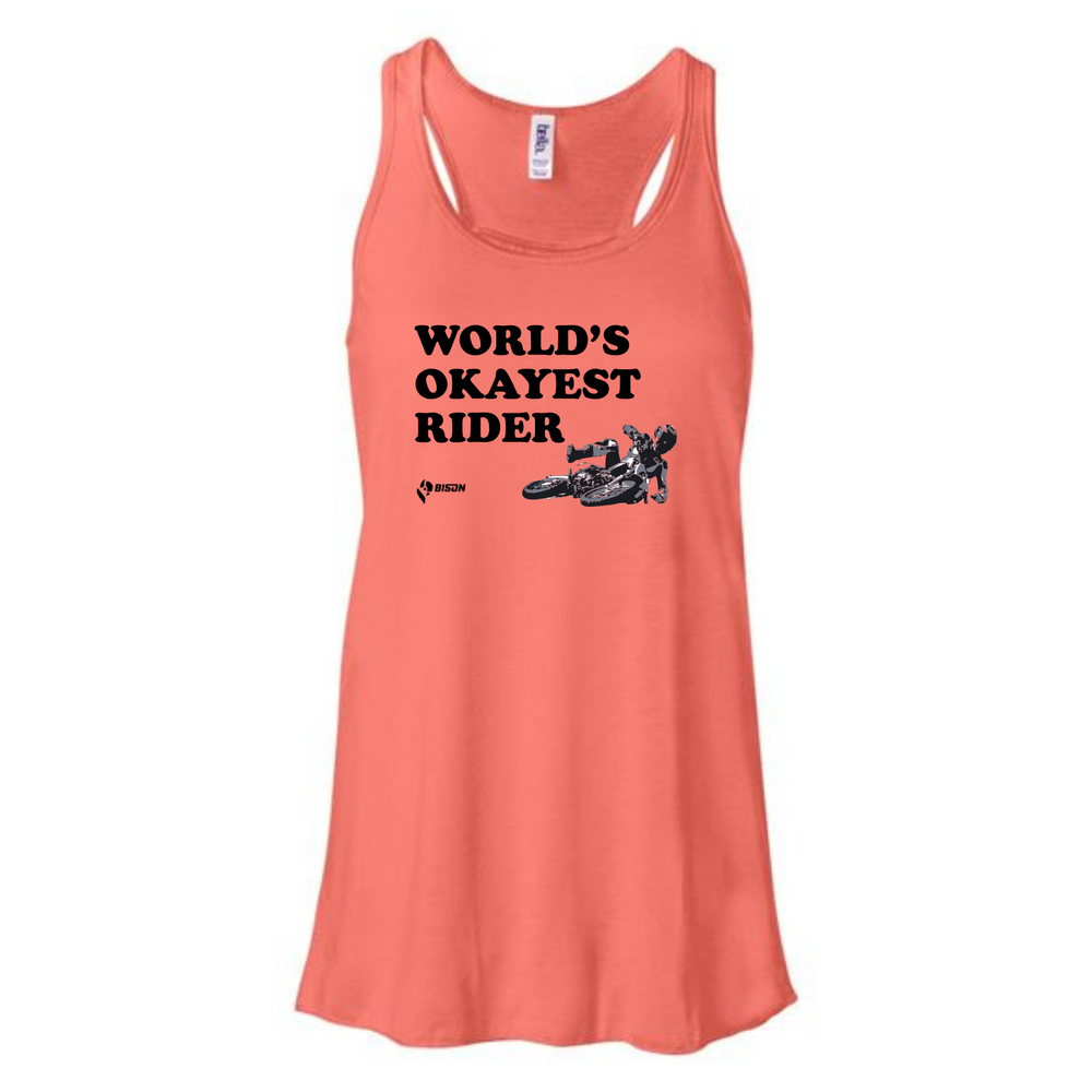 Bison World's Okayest Rider Women's Tank Top