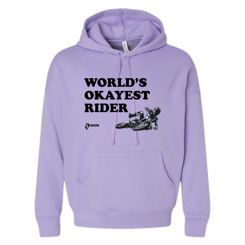 Bison World's Okayest Rider Pullover Hoodie