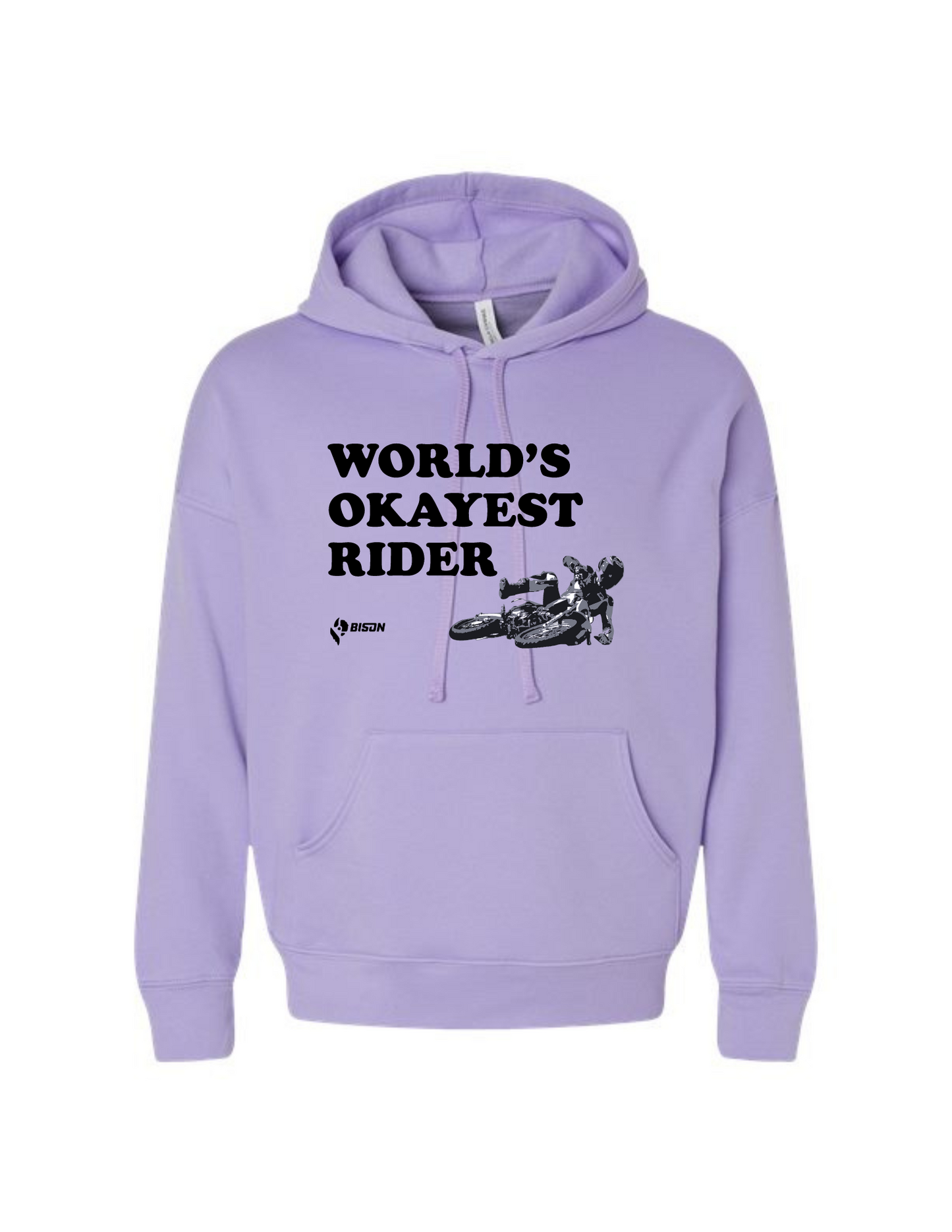 Bison World's Okayest Rider Pullover Hoodie