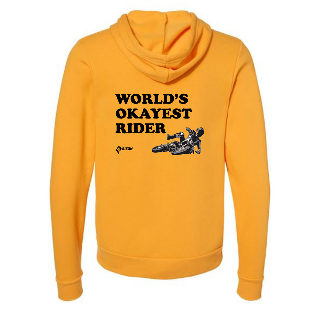 
                      
                        Bison World's Okayest Rider Full-Zip Hoodie
                      
                    