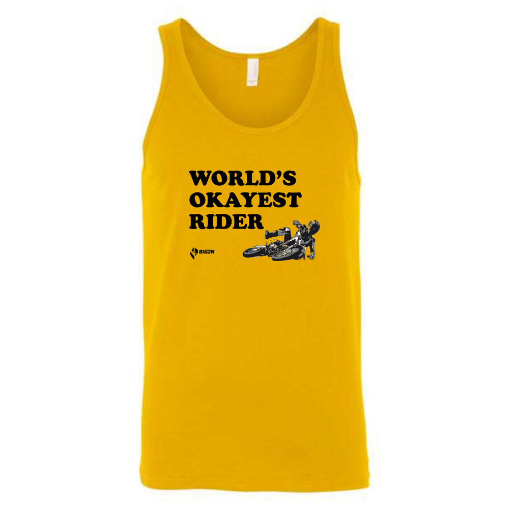 
                      
                        Bison World's Okayest Rider Men's Tank Top
                      
                    