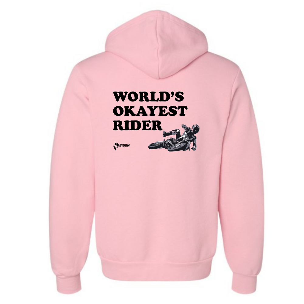 
                      
                        Bison World's Okayest Rider Full-Zip Hoodie
                      
                    