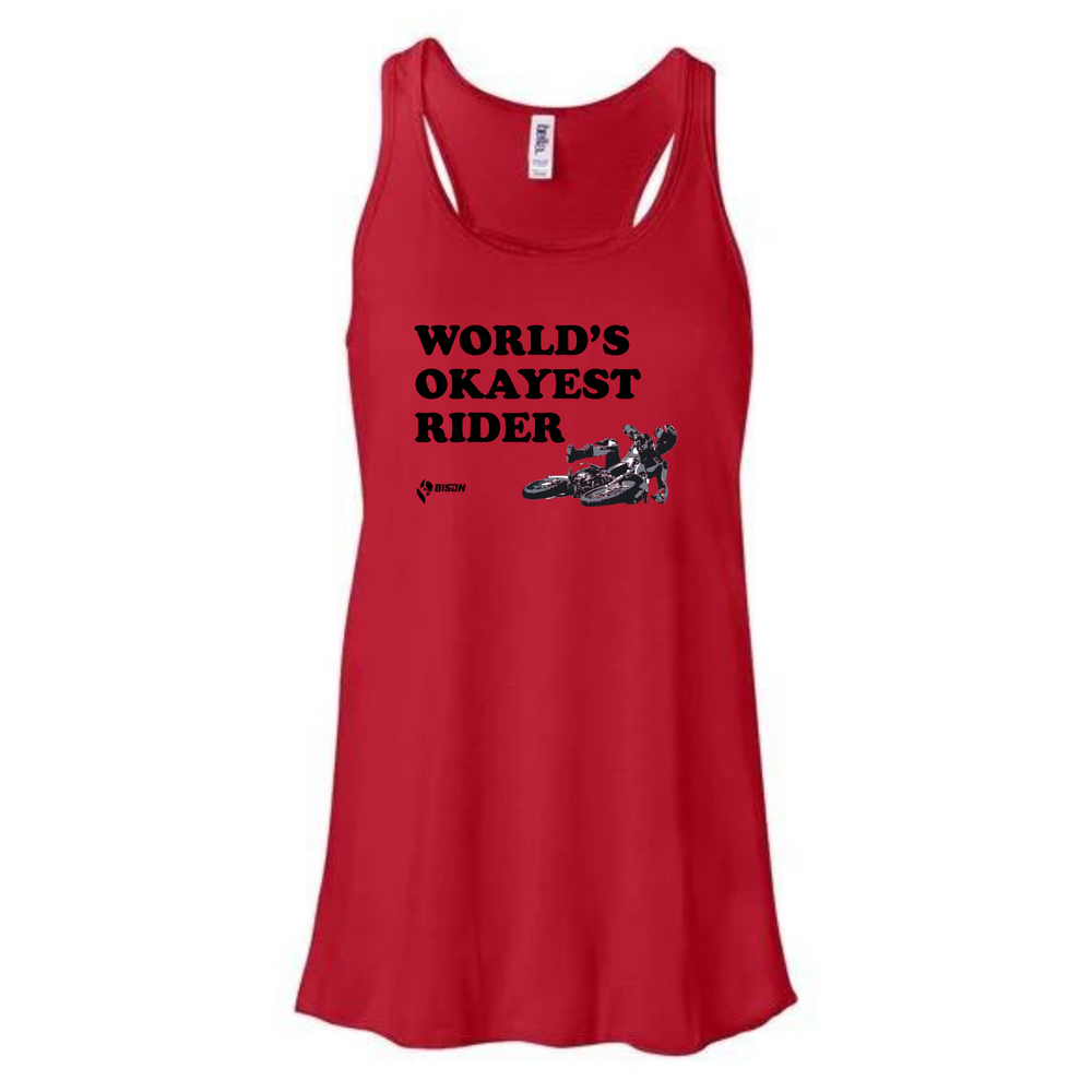 
                      
                        Bison World's Okayest Rider Women's Tank Top
                      
                    