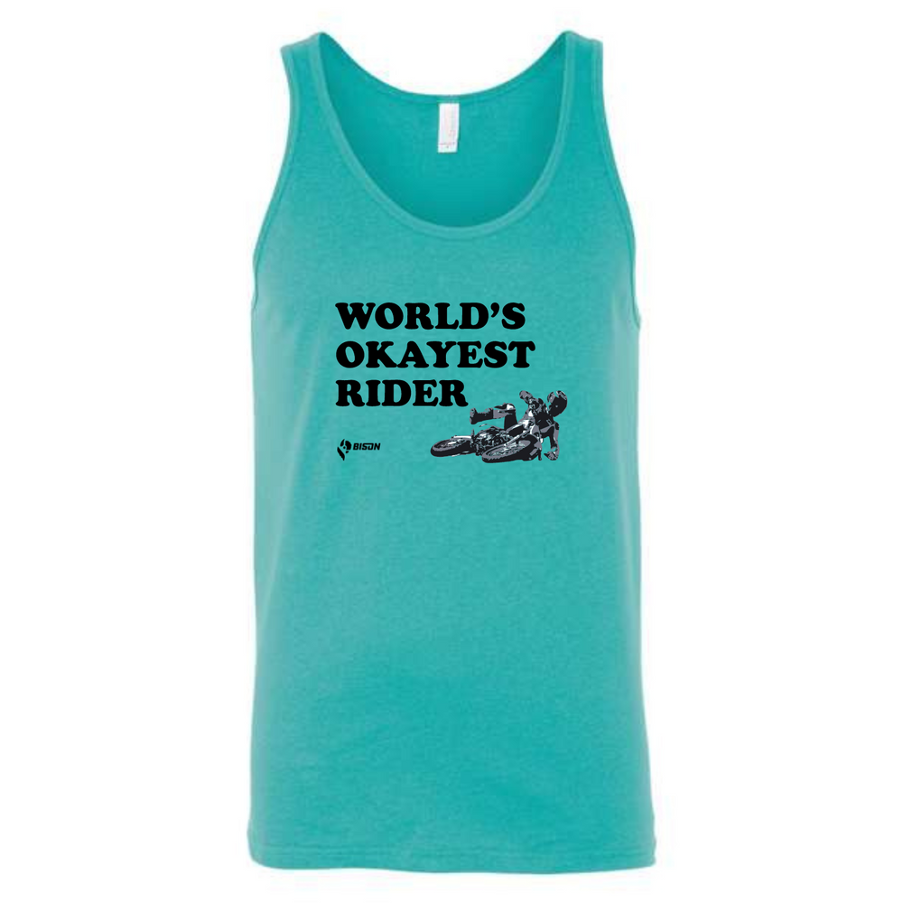 
                      
                        Bison World's Okayest Rider Men's Tank Top
                      
                    