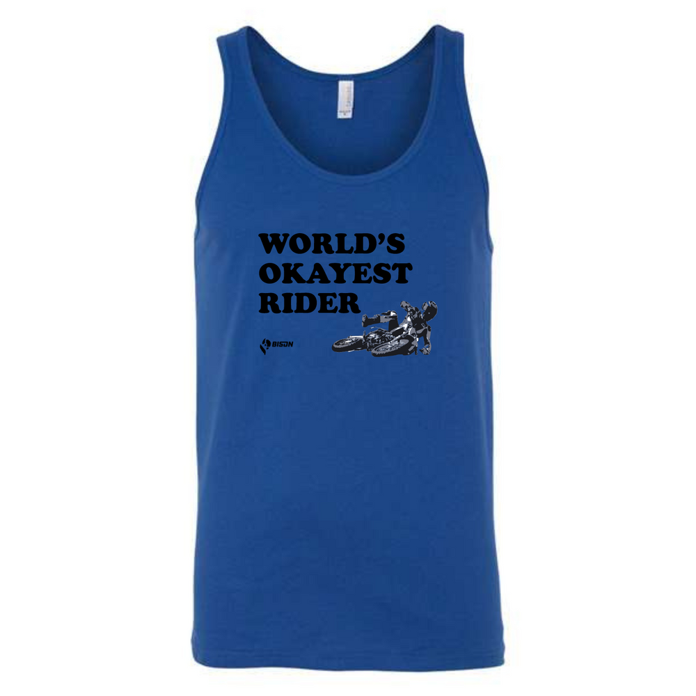 
                      
                        Bison World's Okayest Rider Men's Tank Top
                      
                    