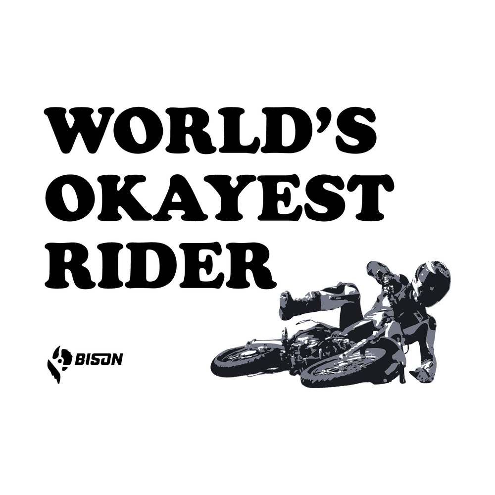 Okayest Biomed Sticker Bison World's Okayest Rider Stickers – Bison Track