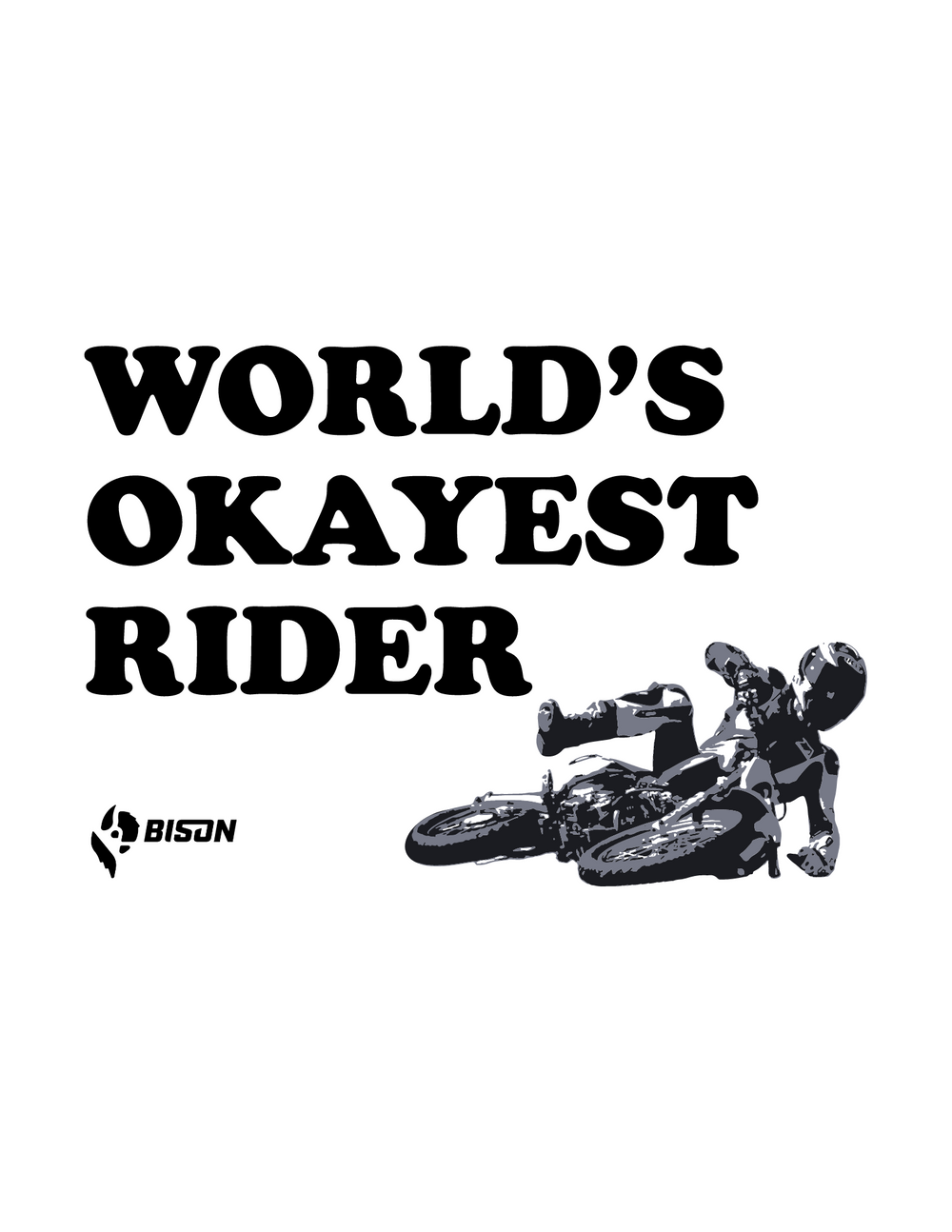 Bison World's Okayest Rider Stickers