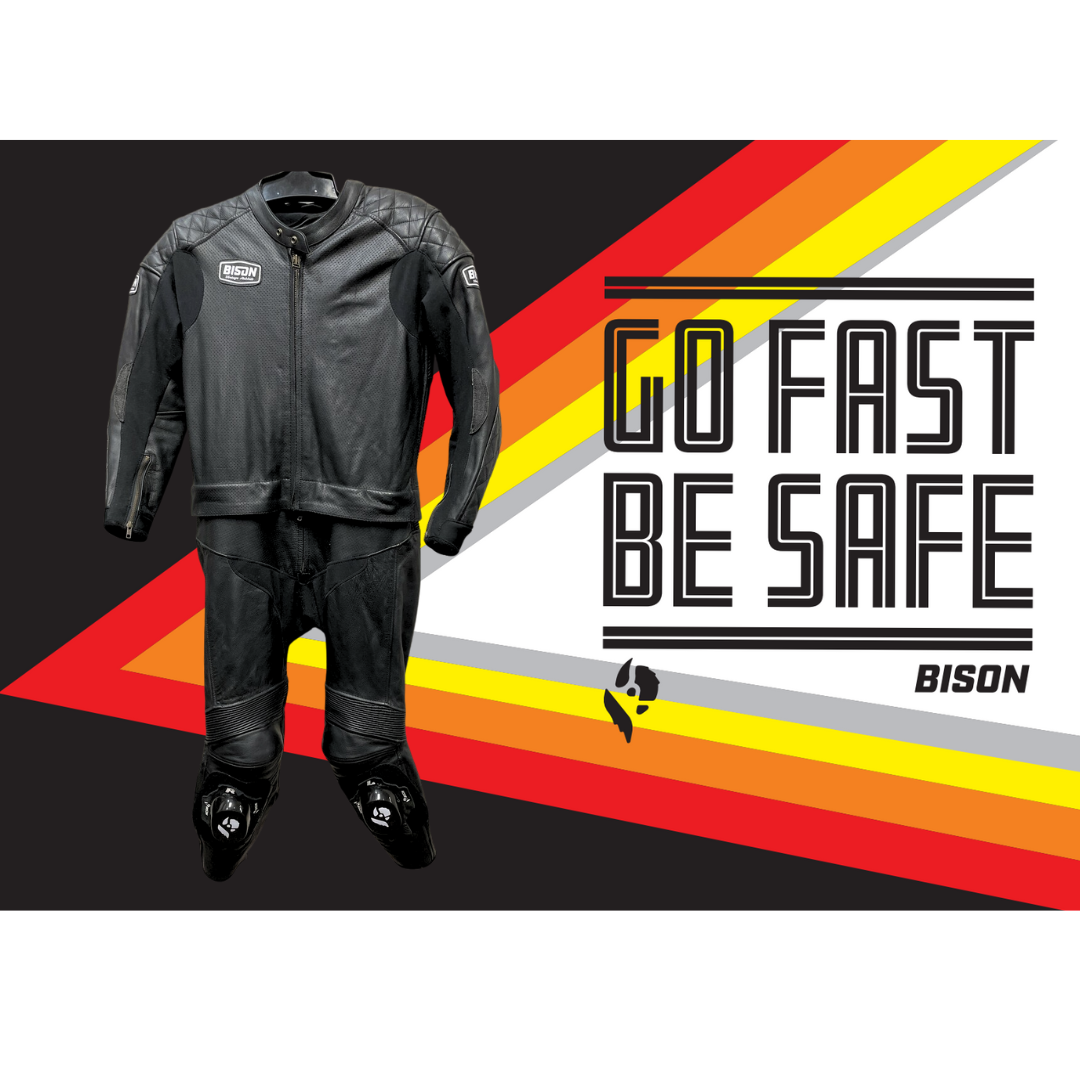 Bison Vintage Rebirth One Piece Cowhide Motorcycle Racing Suit