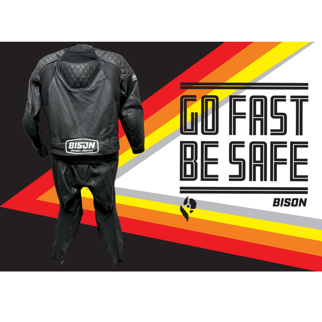 Bison Vintage Rebirth One Piece Cowhide Motorcycle Racing Suit