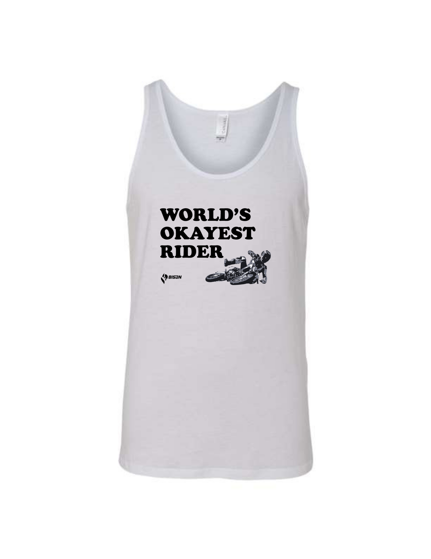 Bison World's Okayest Rider Men's Tank Top