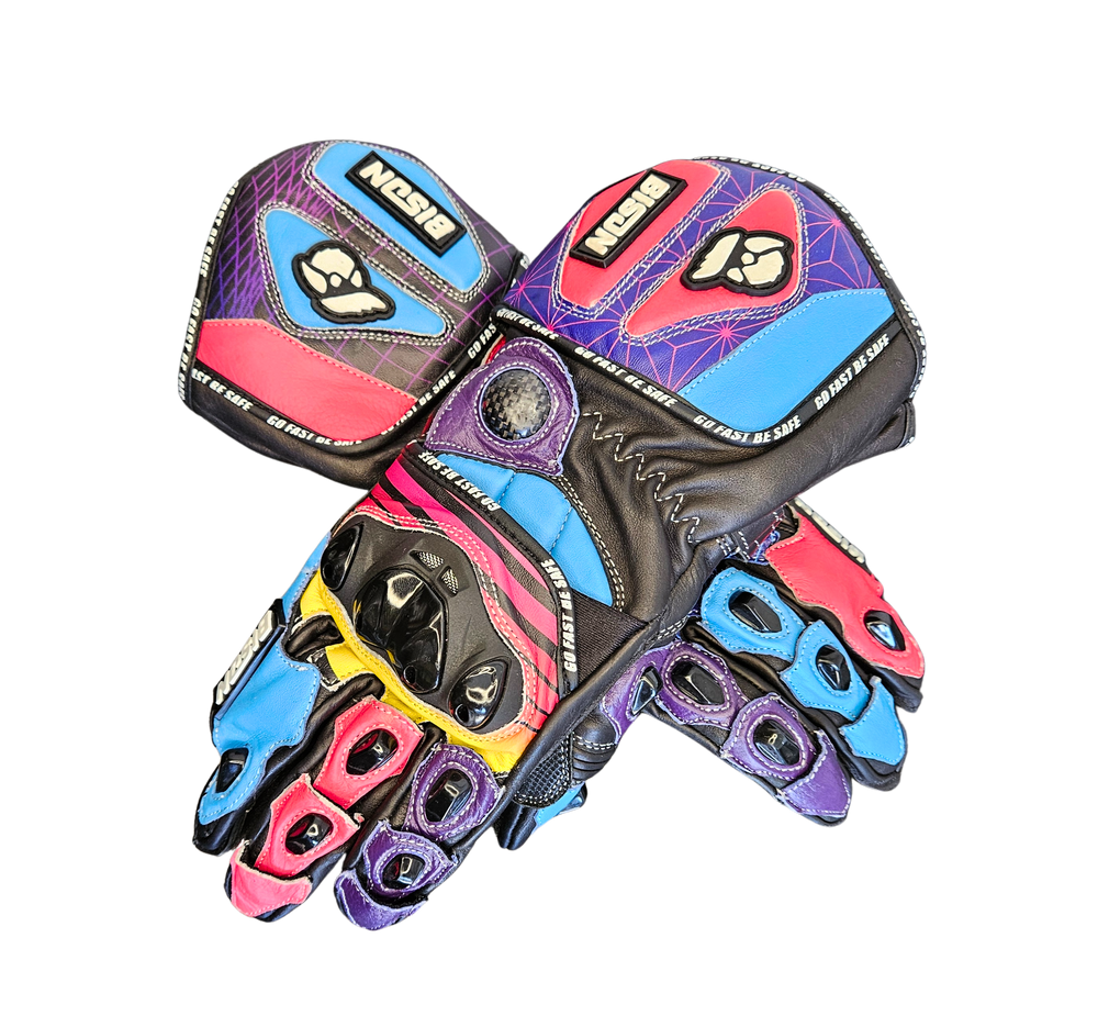 Bison Thor.3 Custom Motorcycle Racing Gloves