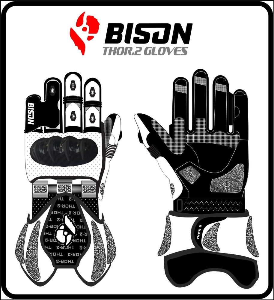 
                      
                        Bison Thor.2 Custom Motorcycle Racing Gloves
                      
                    