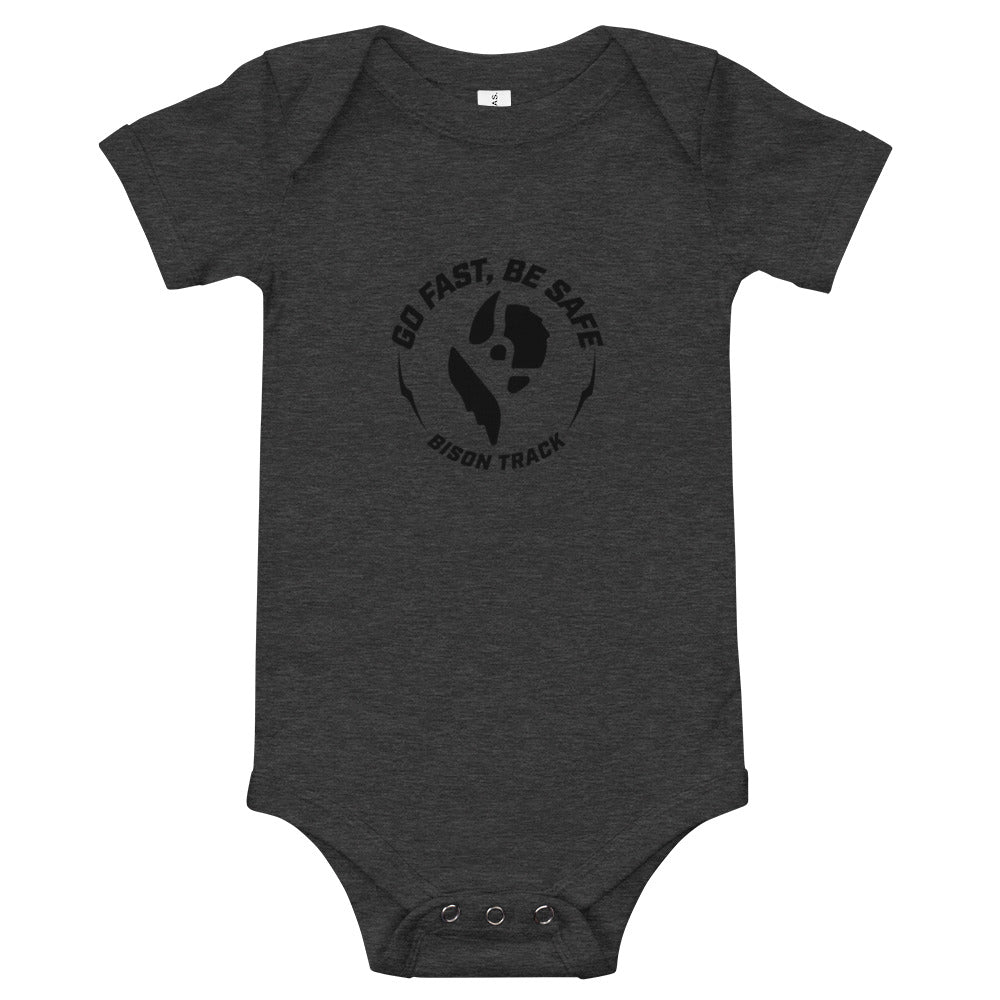 Bison Go Fast, Be Safe Baby Onesie