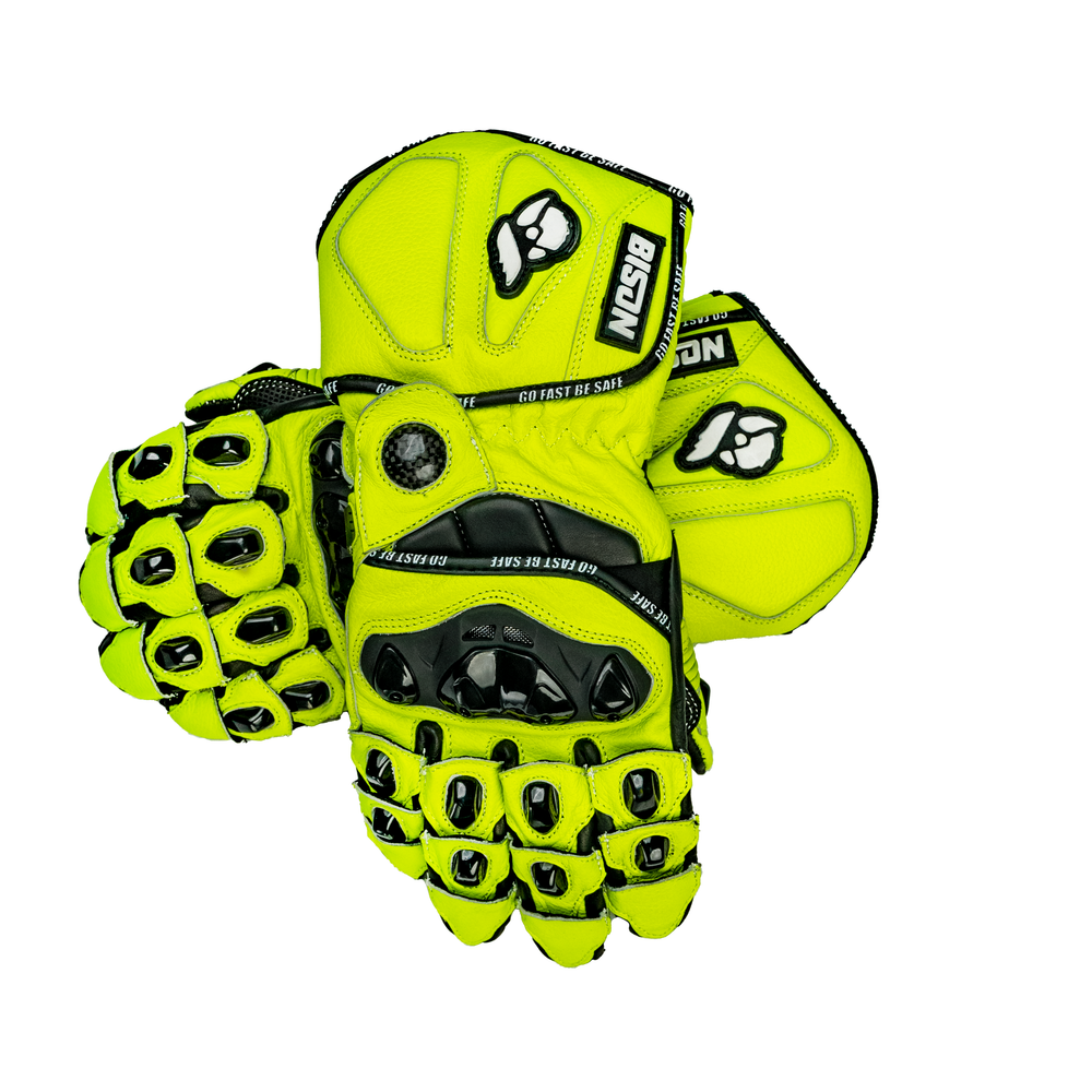 Bison Bright Future Colorway Motorcycle Thor.3 Racing Gloves