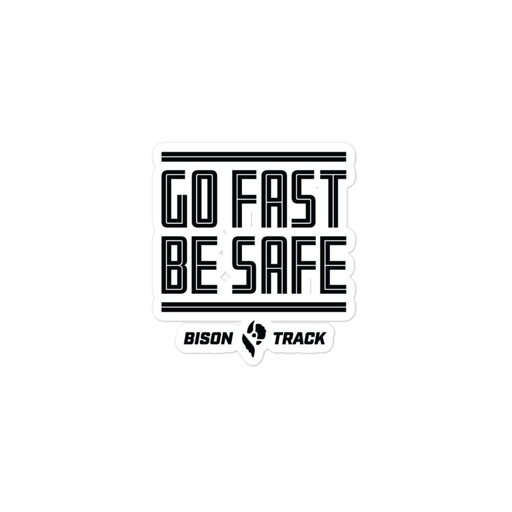 
                      
                        Bison Go Fast, Be Safe Stripes Stickers
                      
                    