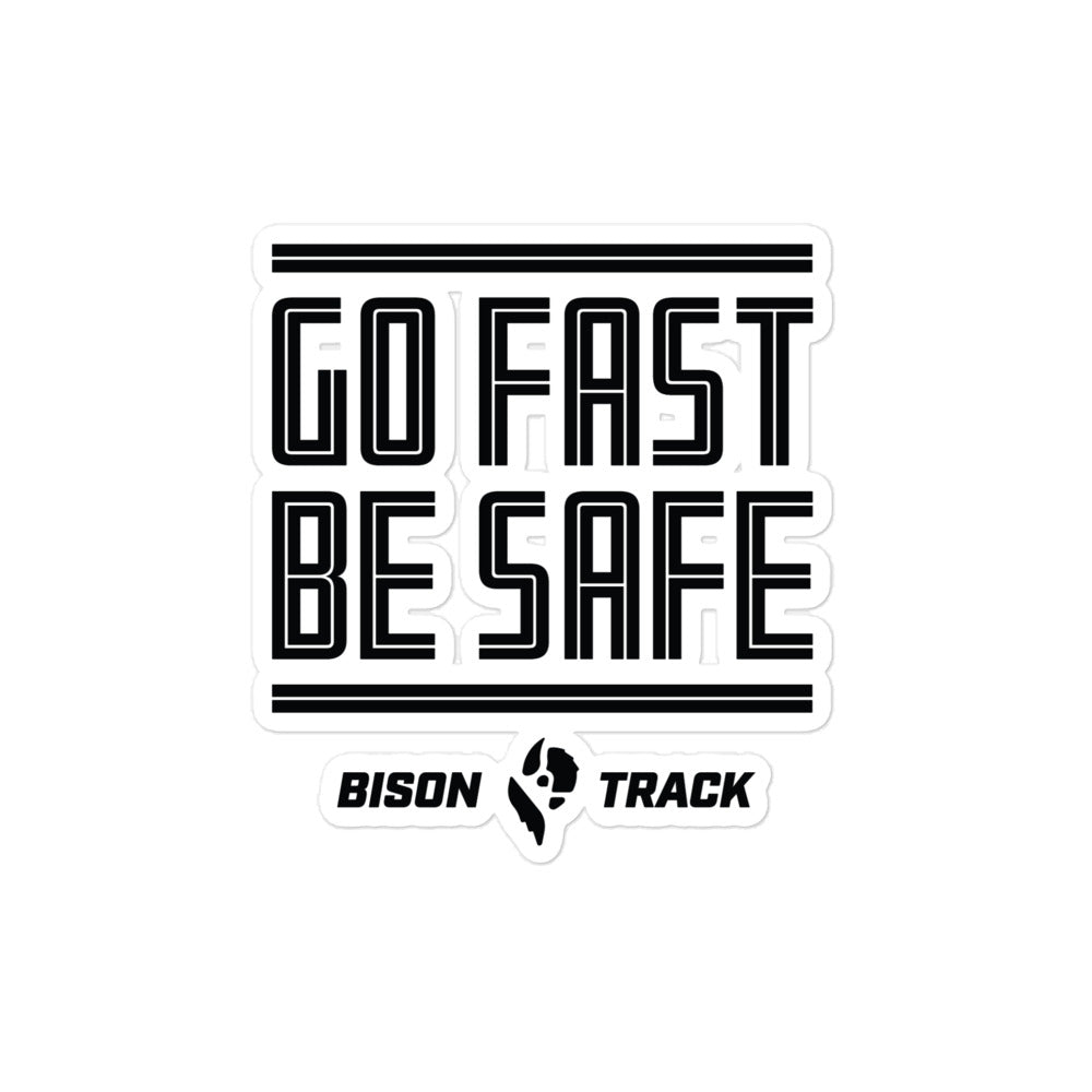 
                      
                        Bison Go Fast, Be Safe Stripes Stickers
                      
                    